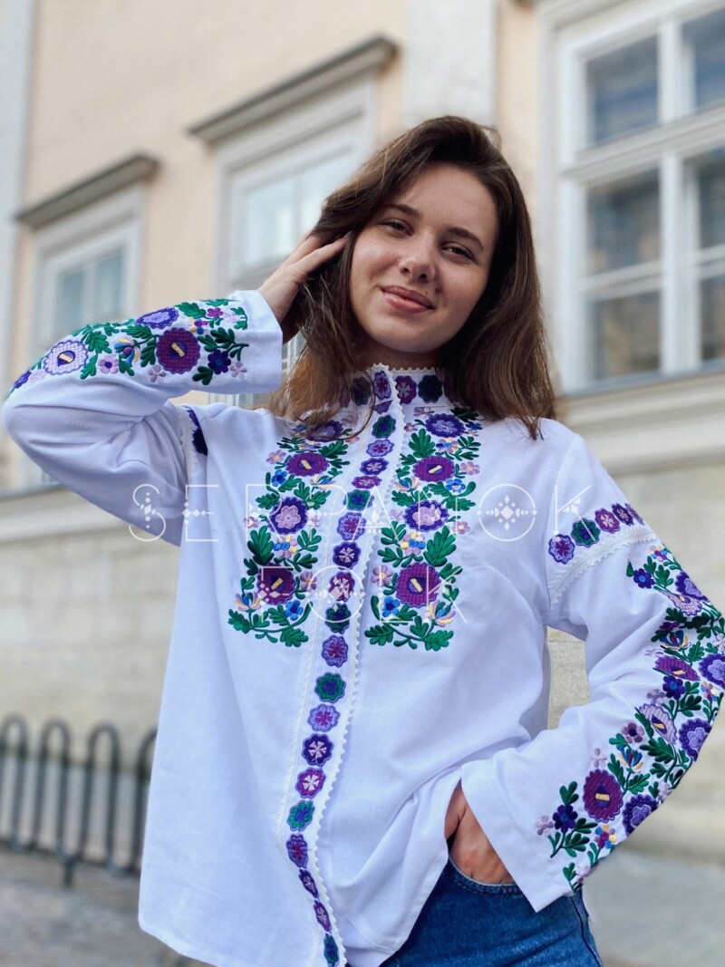 Квіткова вишиванка жіноча "Кіара" - Зображення 4